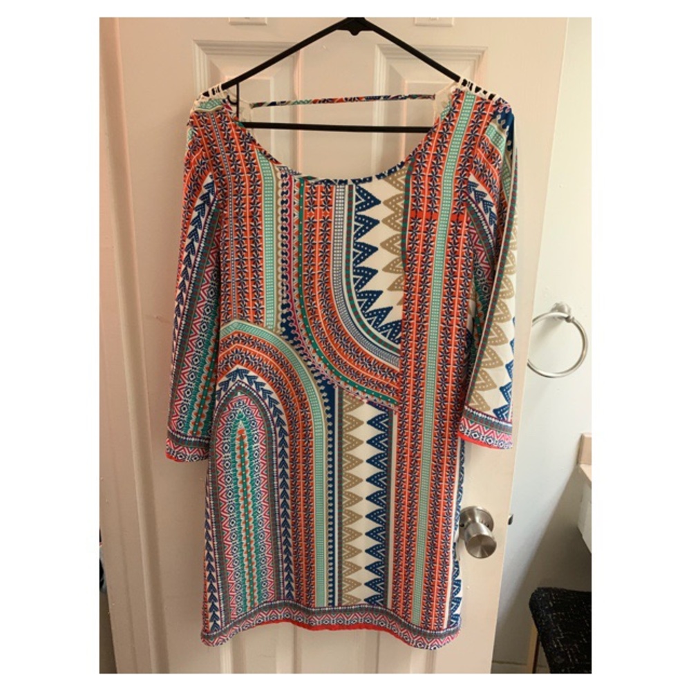 Pink Owl Multi-colored fiesta dress Size Small